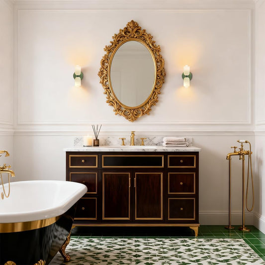 Led bulb wall lights,vintage French wall sconces with white glass shade,colourful metal wall lighting,wall lamp for bedroom,reading,study,bedside,hallway,living room,entryway (Hardwire) (Green)