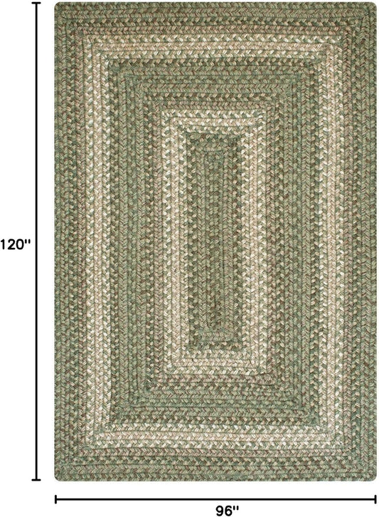 Homespice Grassland Large Braided Rugs 8x10' - Rustic Jute Country Rugs for Living Room and Dining Room